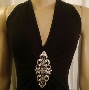 Camille La Vie Black Halter blouse